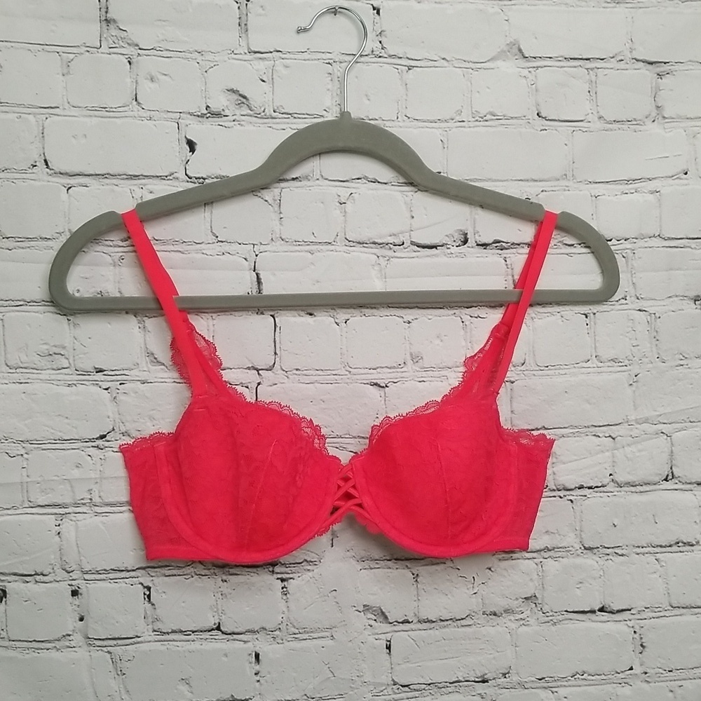 Victoria's Secret Red Balconet Bra 34C
